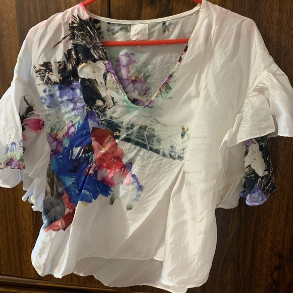 Anthropologie Try b 100% silk blouse - Picture 1 of 3